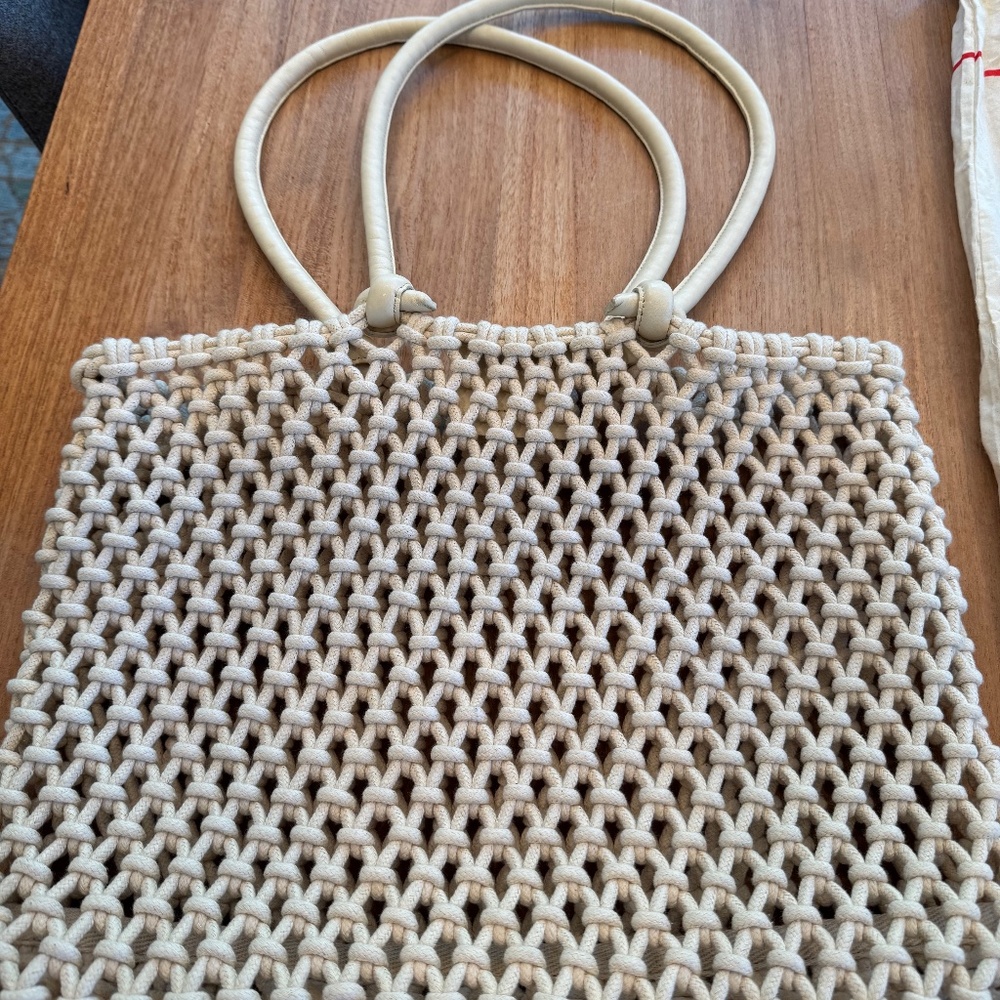 NWOT ClareV Sandy Tote in Natural